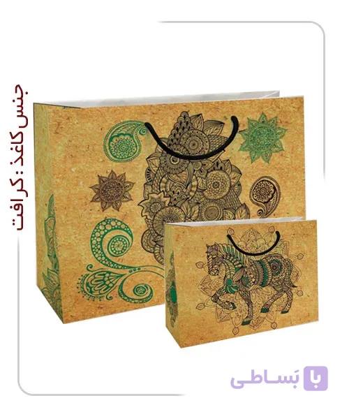 ساکدستی فانتزی با کاغذ کرافت کد10305