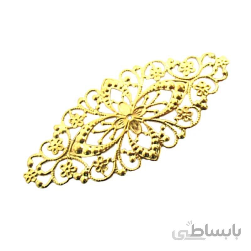 توری آنتیک تزیینی طرح بیضی طلایی
