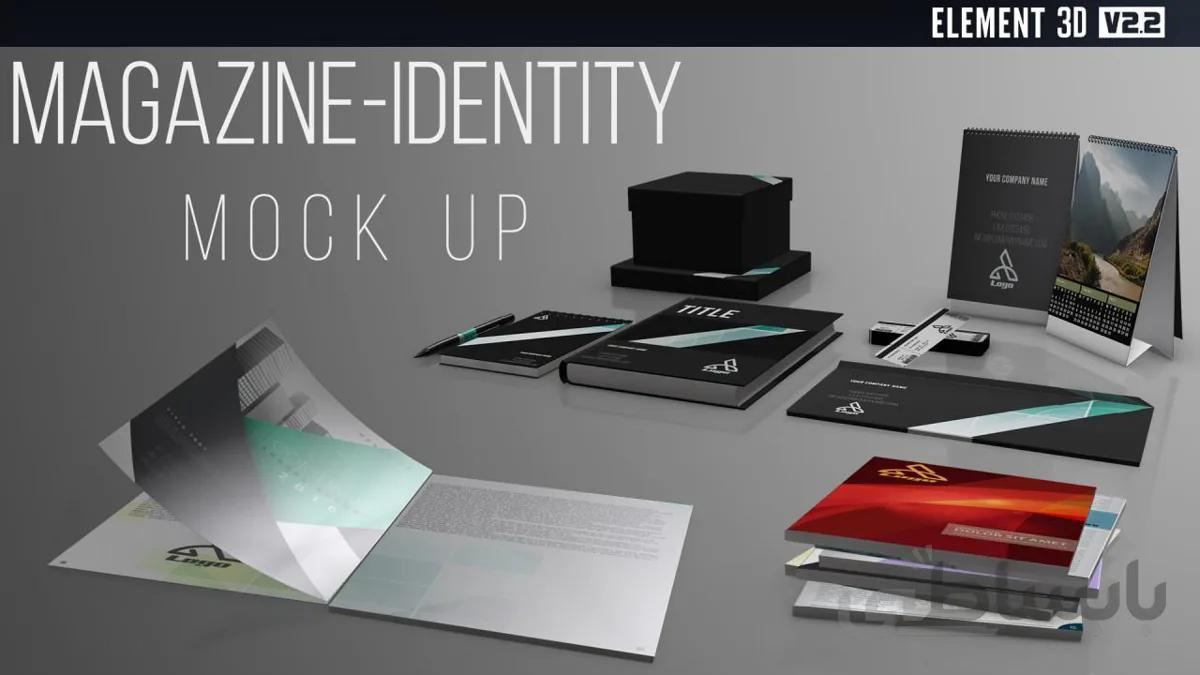 پروژه آماده افترافکت : موکاپ و تیزر تبلیغاتی مجله Magazine-Identity Mock Up 214400