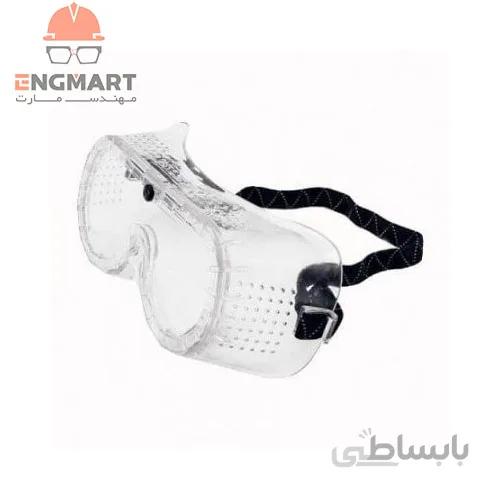 عینک ایمنی طلقی کش دار با لنز ضد غبار و ضربه مدل SE1120
