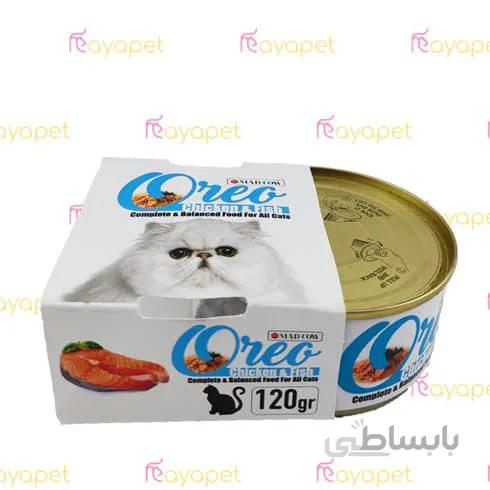 کنسرو گربه مدکو فیله مرغ و فیله ماهی 120 گرمی