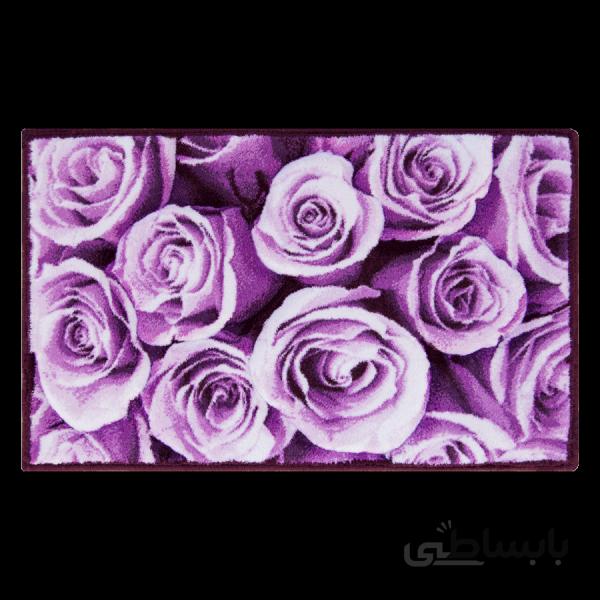 پادری سه بعدی زرباف طرح غنچه رنگ بنفش