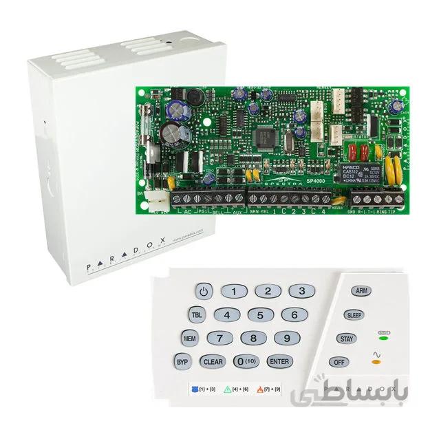 پنل SP4000 به همراه کی پد K636 پارادوکس و جعبه فلزی