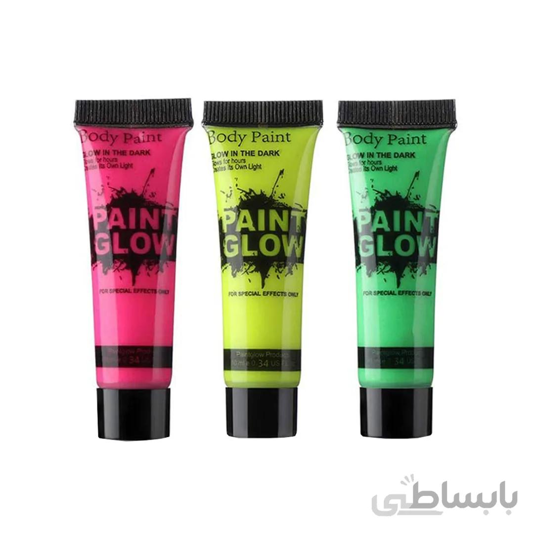 ست رنگ پمپی بلک لایت Body Paint Glow مدل STBL242