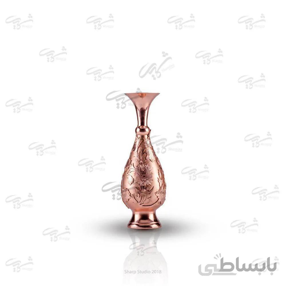 گلدان مسی برجسته با ارتفاع 25 سانتی متر ا Copper pot featured with a height of 25 cm