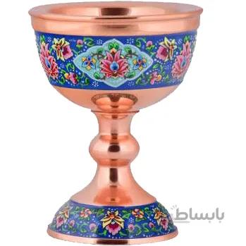 سنگاب مسی طرح پرداز اثر اقاجانی ارتفاع 20 سانتی متر کد C 458