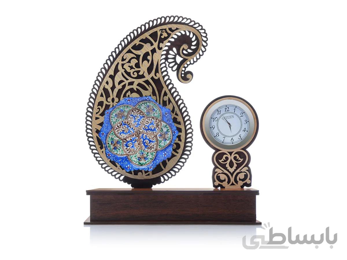 تندیس بته جغه مدل غزال ساعت دار