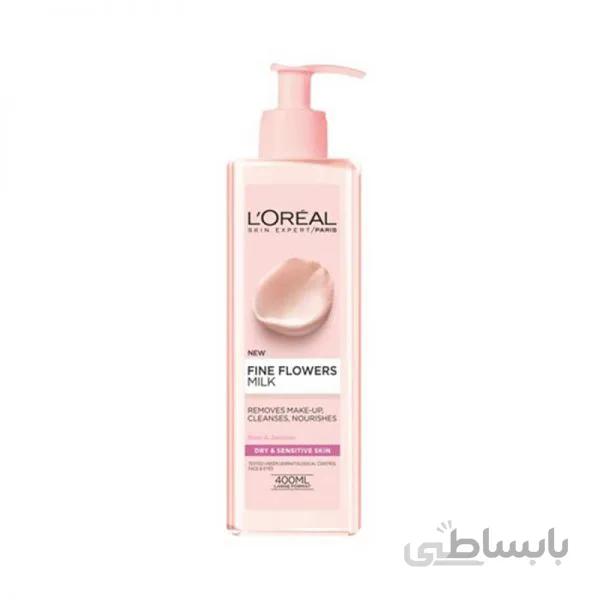 شیر پاک کن لورال مدل LOREAL Degerli Cicekler حجم 400 میلی لیتر ا LOREAL Degerli Cicekler Remover Makeup 400ml