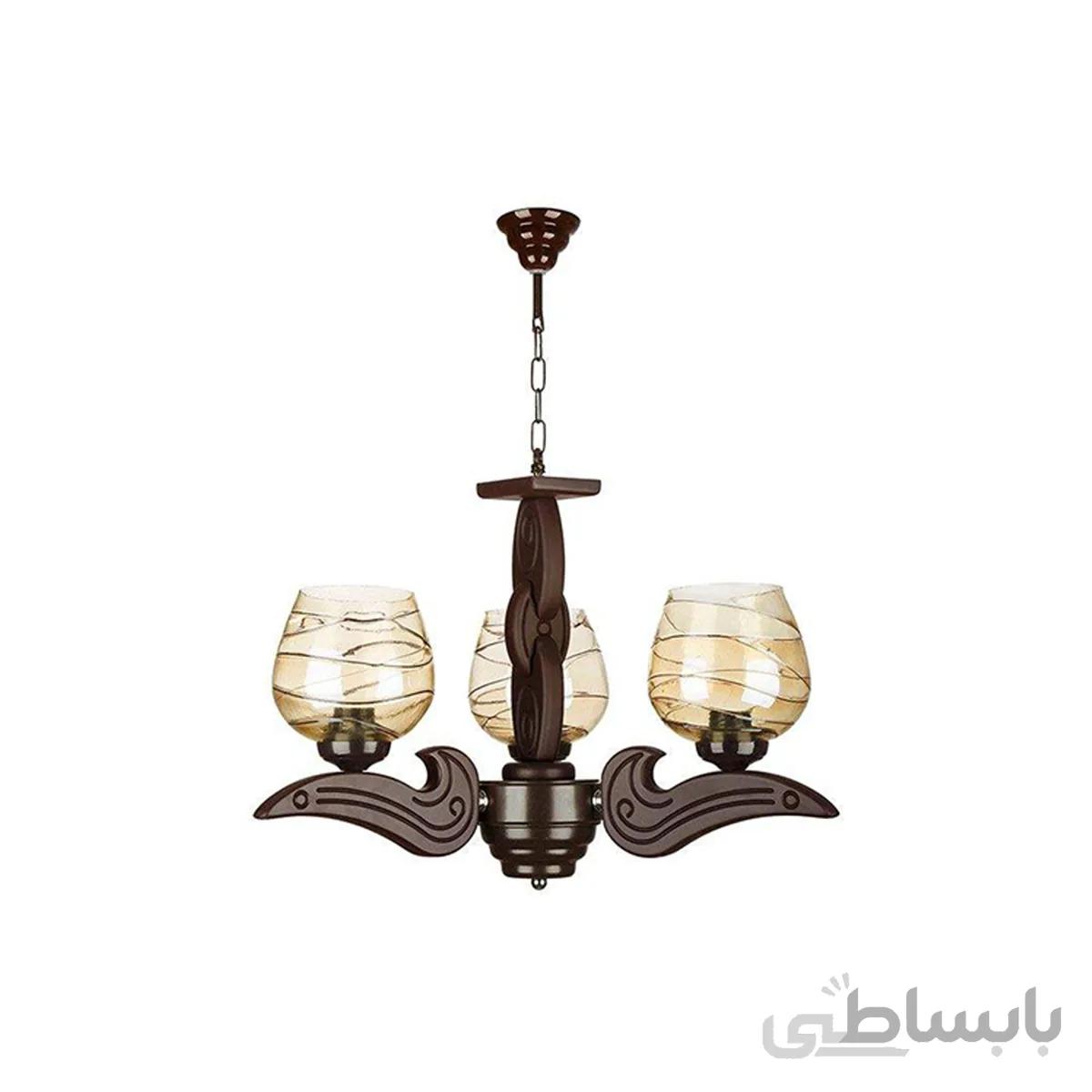 لوستر ۳ شعله چشمه نور کد G598/3-BR