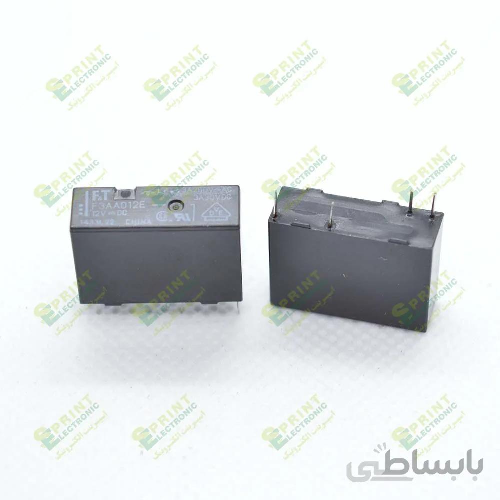 رله 12 ولت باریک 4 پایه 5 آمپر Fujitsu F3AA012E