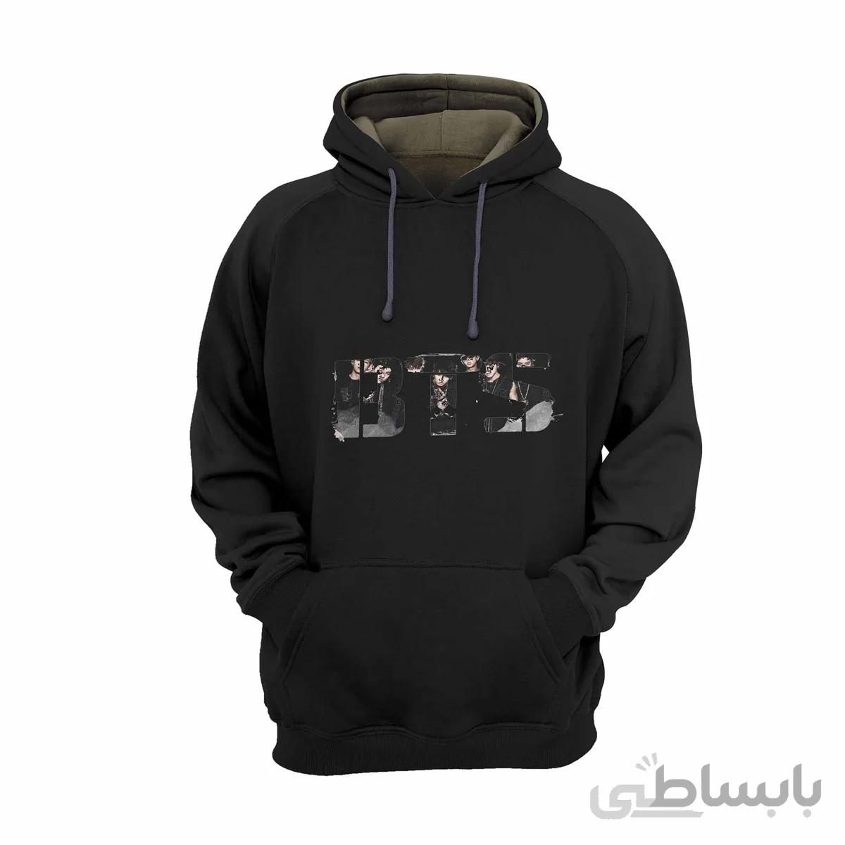 هودی مشکی طرح بی تی اس BTS-کپی