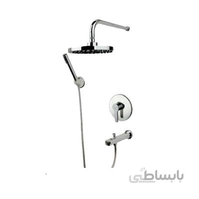 شیر حمام توکار راسان مدل تنسو کلاس 1 ا شیر و دوش راسان بدنه ساخته شده با آلیاژ برنج
