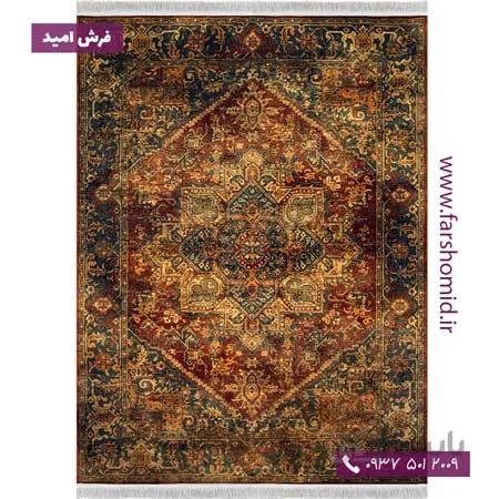 فرش 700 شانه کلکسیون آنتیک طرح 100624 زرشکی کلاریس محتشم