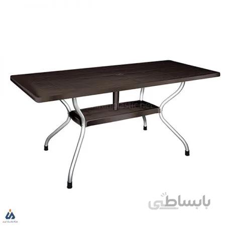 میز مستطیل 8 نفره پایه فلزی ناصر پلاستیک 920