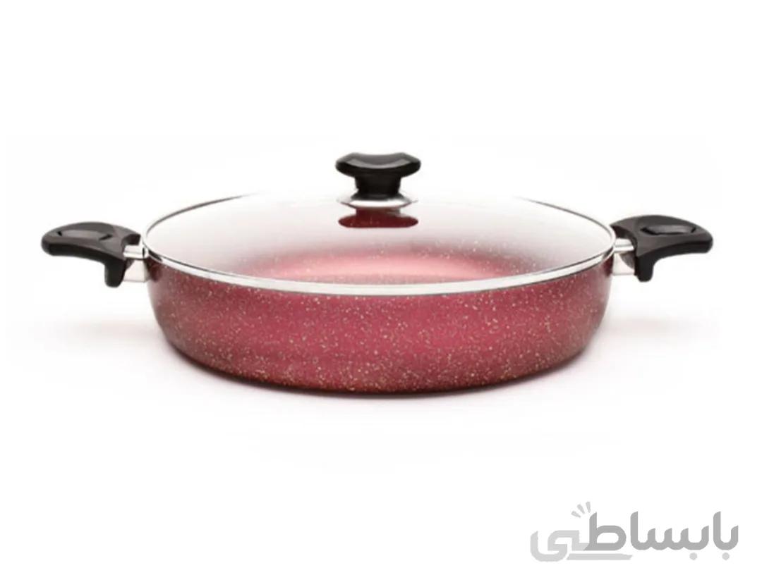 تابه دودسته گرانیت دردار زرساب مدل ویولت سایز24 مشکی