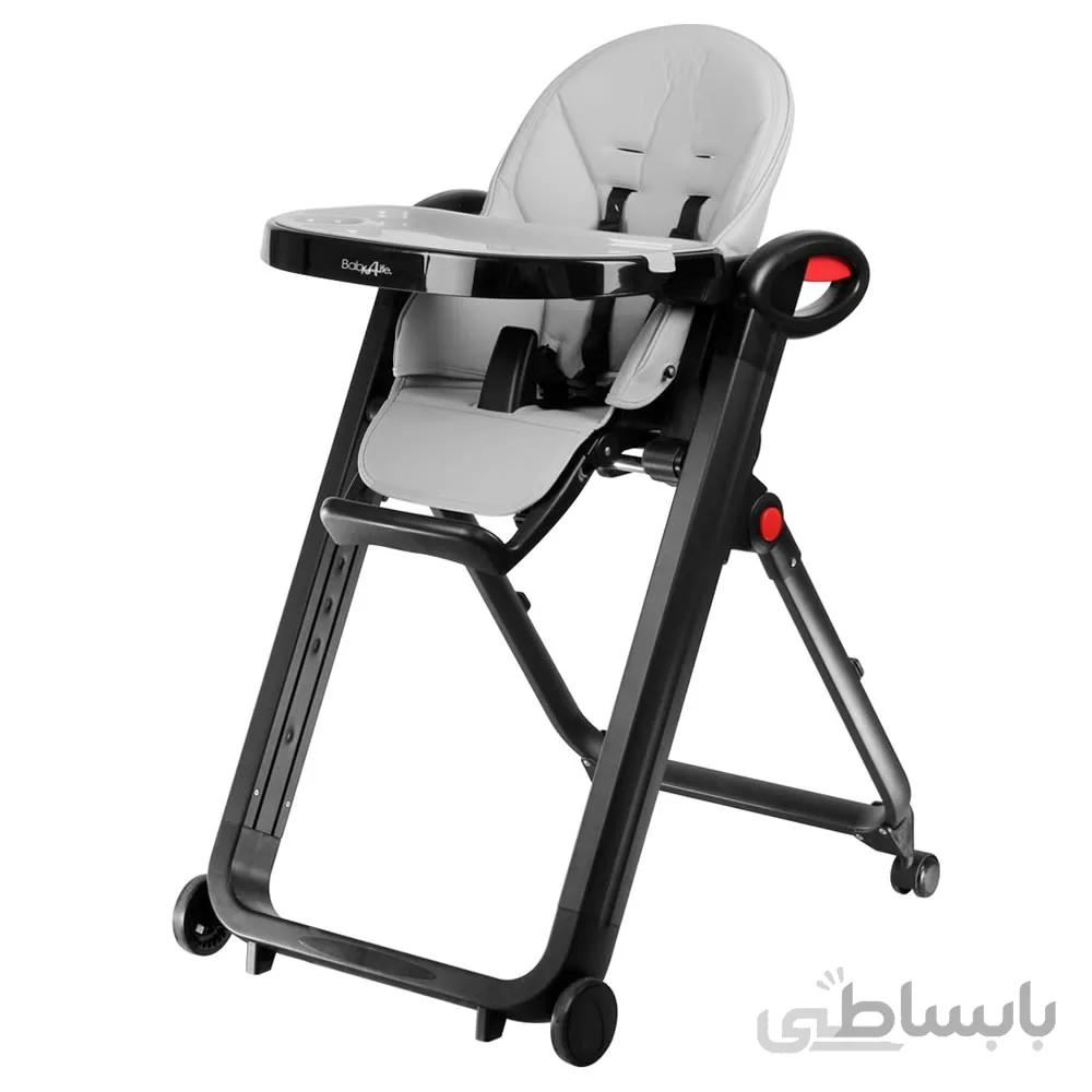 صندلی غذاخوری B2 طوسی بیبی فورلایف Baby4life