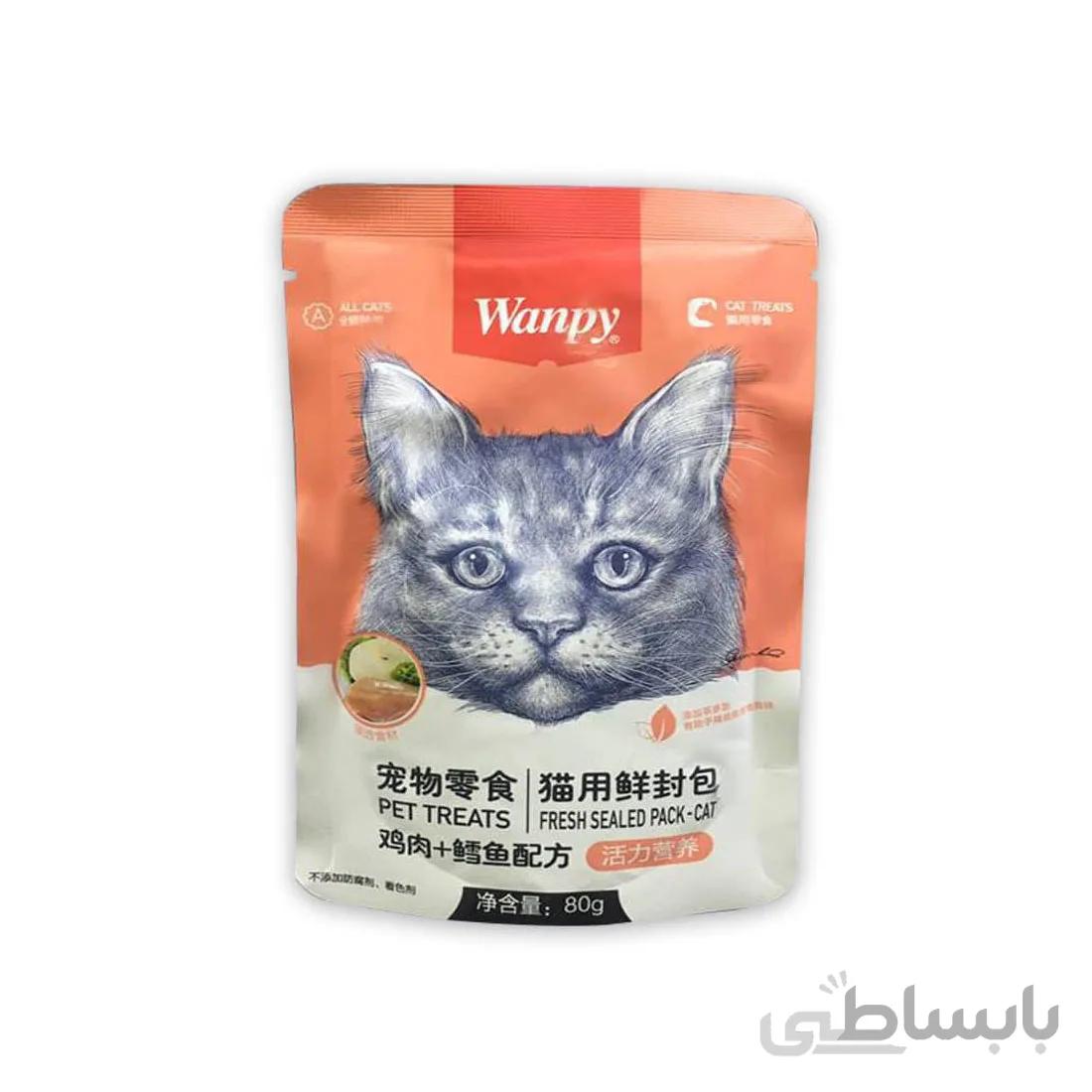 پوچ گربه ونپی طعم مرغ_wnapy
