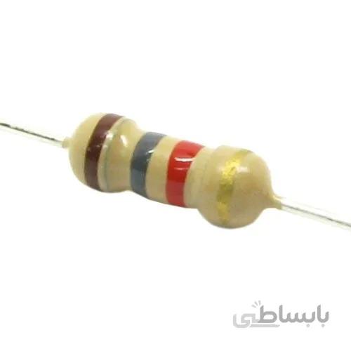 مقاومت 1.8 کیلو اهم 1/4 وات 5 درصد | 1.8K
