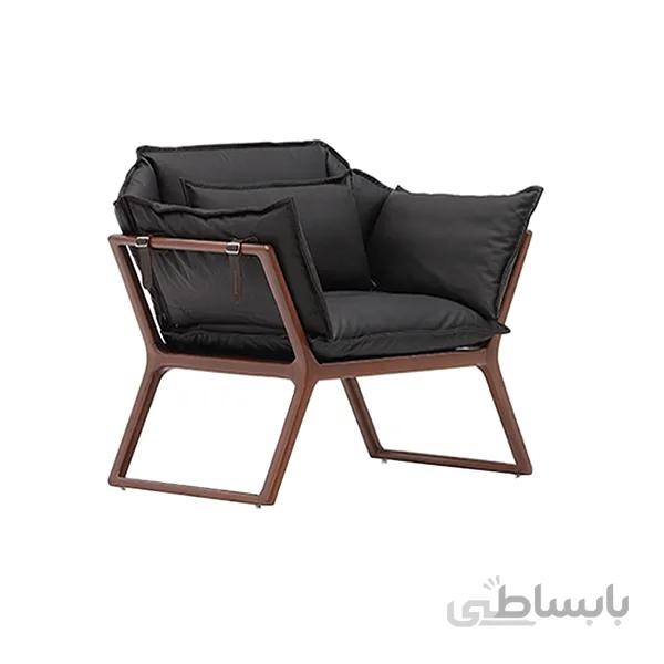 مبل تکنفره پايه چوبی نظری مدل استی