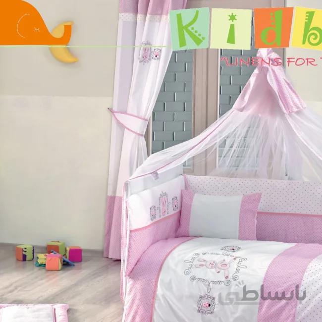 پرده اتاق کودک کیدبو مدل Rabitto Pink
