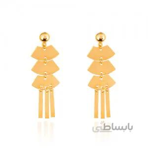 گوشواره طلا زنانه طرح هندسی کد LE657