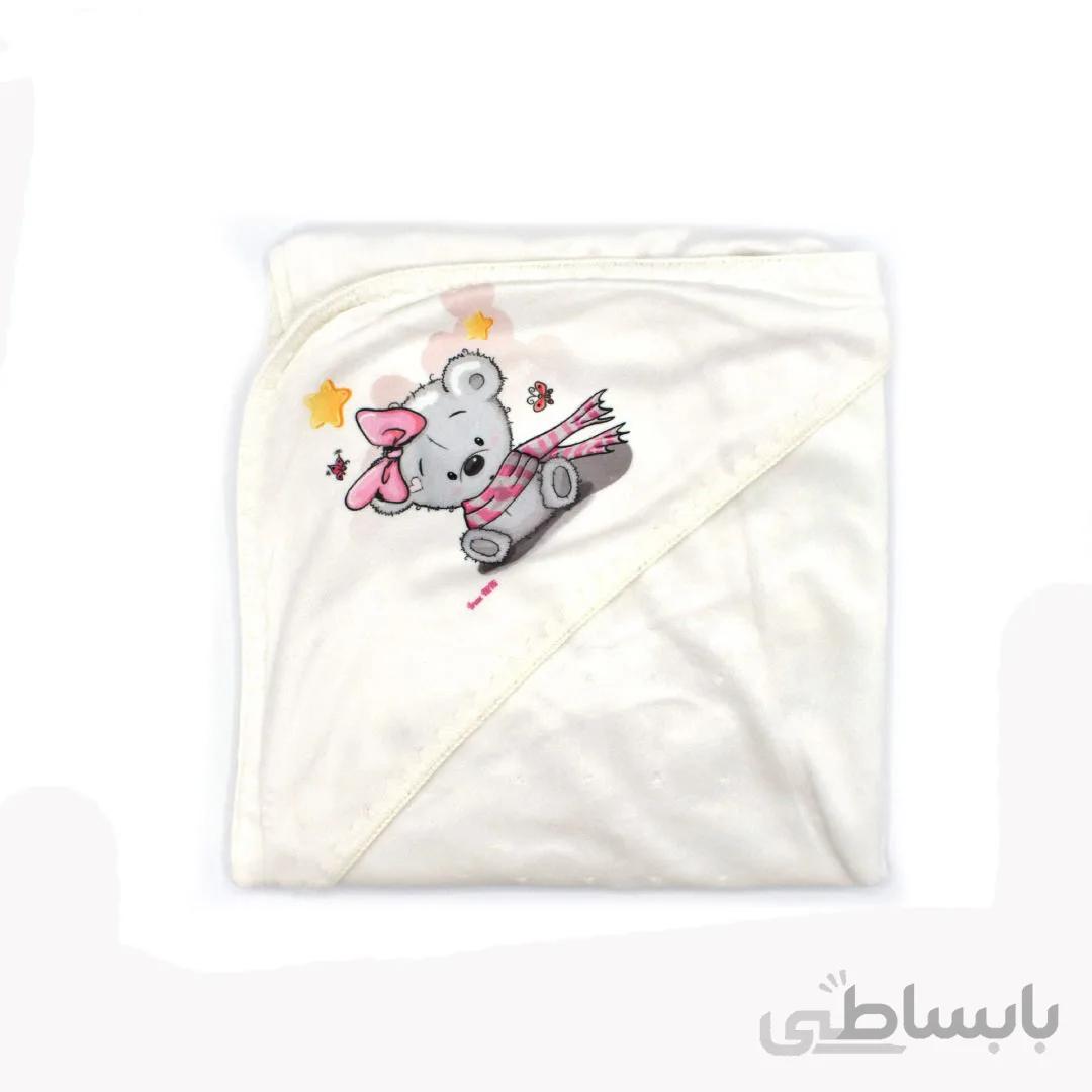 پتو نوزادی طرح خرس سایز ۷۰×۶۸ سانتیمتر