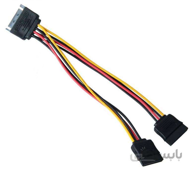 کابل تبدیل برق 1 به 2 ساتا مدل S322 طول 0.2 متر