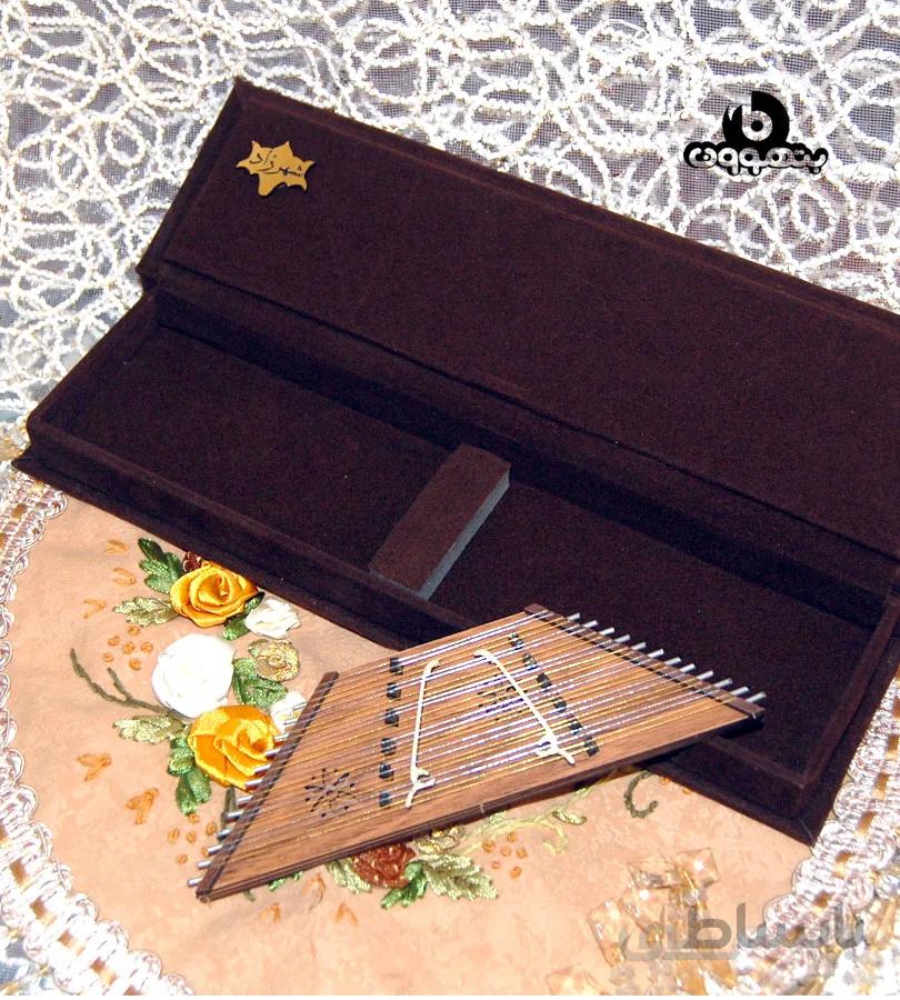 جعبه مضراب سنتور شهرزاد مخمل قهوه ای