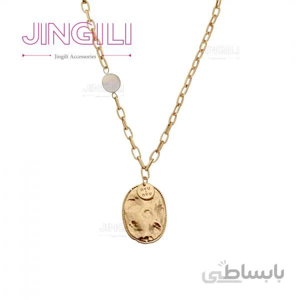 گردنبند زنانه مدل بیضی کد nw0031