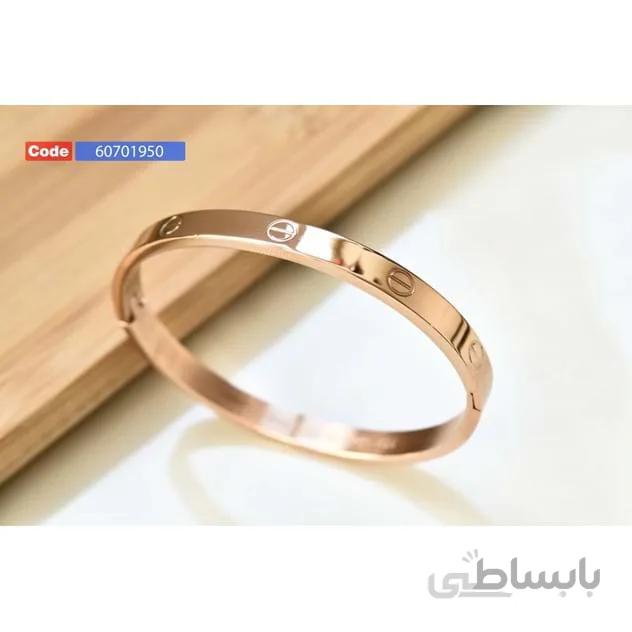 النگوی دستبندی بلغاری استیل ( رزگلد)