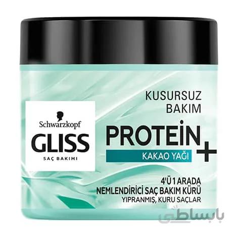 ماسک مو پروتیینه گلیس مخصوص موهای خشک و اسیب دیده حجم 400 میل Schwarzkopf Gliss Nourishing Mask Protein + Shea butter For Dry Hair