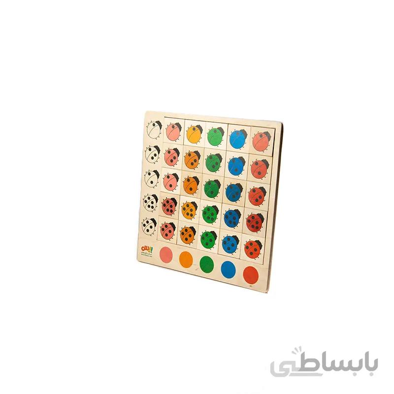اسباب بازی چوبی پازل هوش کفشدوزک ها