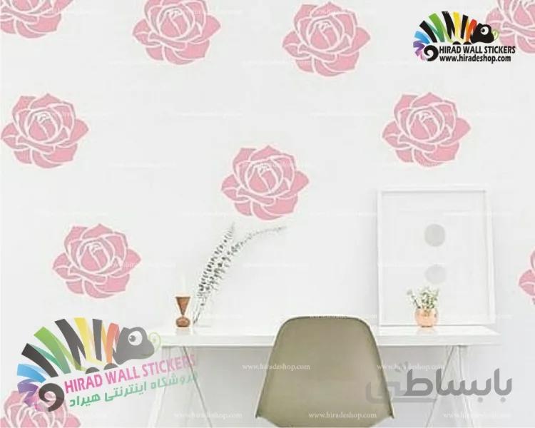 استیکر پک تکرار شونده گل رز Rose Flower Reapiting Pack Wallstickers کد h988