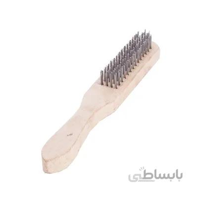برس سیمی دسته چوبی 4 رج طرح آلمان