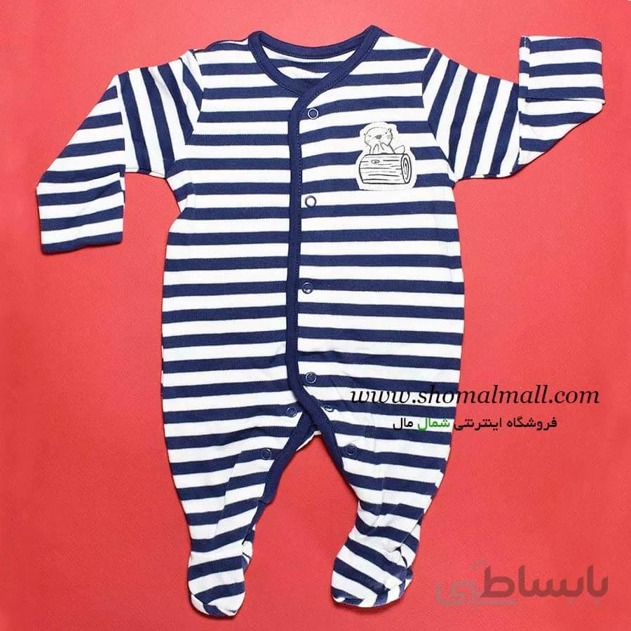 سرهمی آستین بلند جورج طرح سمور راه راه کد 1136