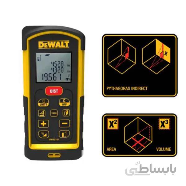 متر لیزری دیوالت مدل DW03101 ا DEWALT 165 Feet Laser Distance Measurer DW03101