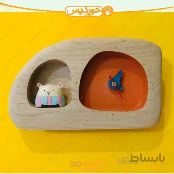 ساعت کودک کد B1 خرس راه راه (افقی منحنی)