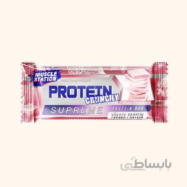 پروتئین بار ماسل استیشن کرانچی شکلات رابی 40 گرمی