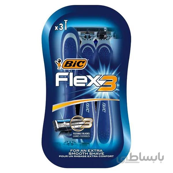 خود تراش بیک مدل Flex 3 بسته 3 عددی
