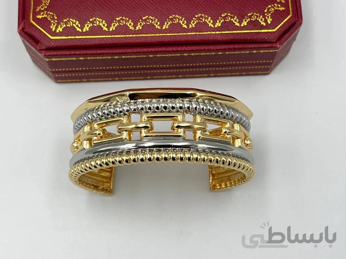 بنگل پرتفینو ترند طلایی نقره ای مشابه طلا