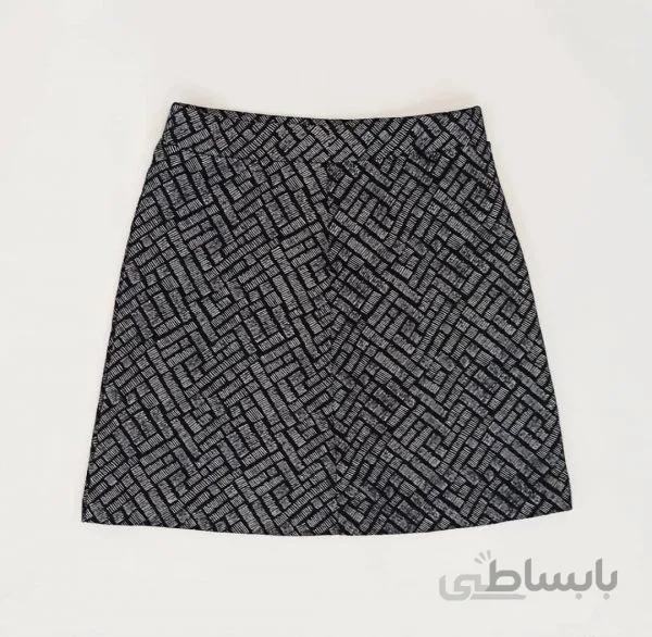 دامن فون زنانه(سفید-مشکی) برند اچ اند ام