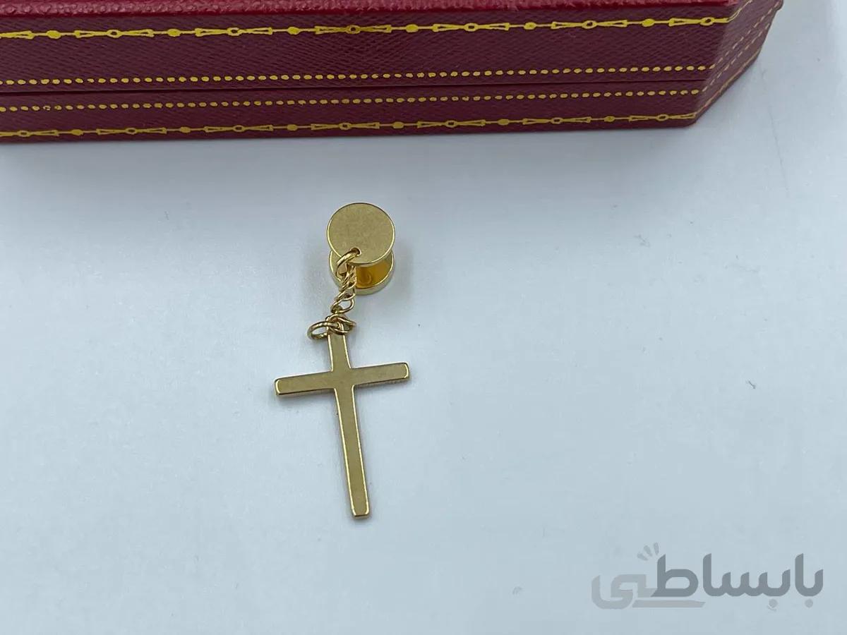 پیرسینگ آویز صلیب طلایی