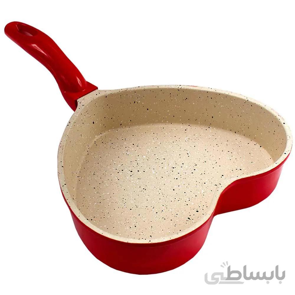 تابه عروس کد 74349 طرح قلب سایز 20 - قرمز