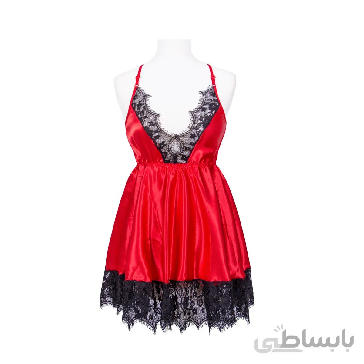 لباس خواب ساتن گیپور مژه‌ای لورنزا 413