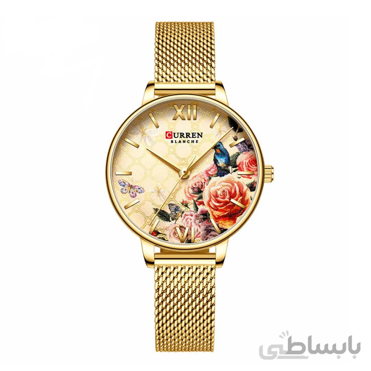 ساعت مچی کارن زنانه طلایی مدل Curren 9060