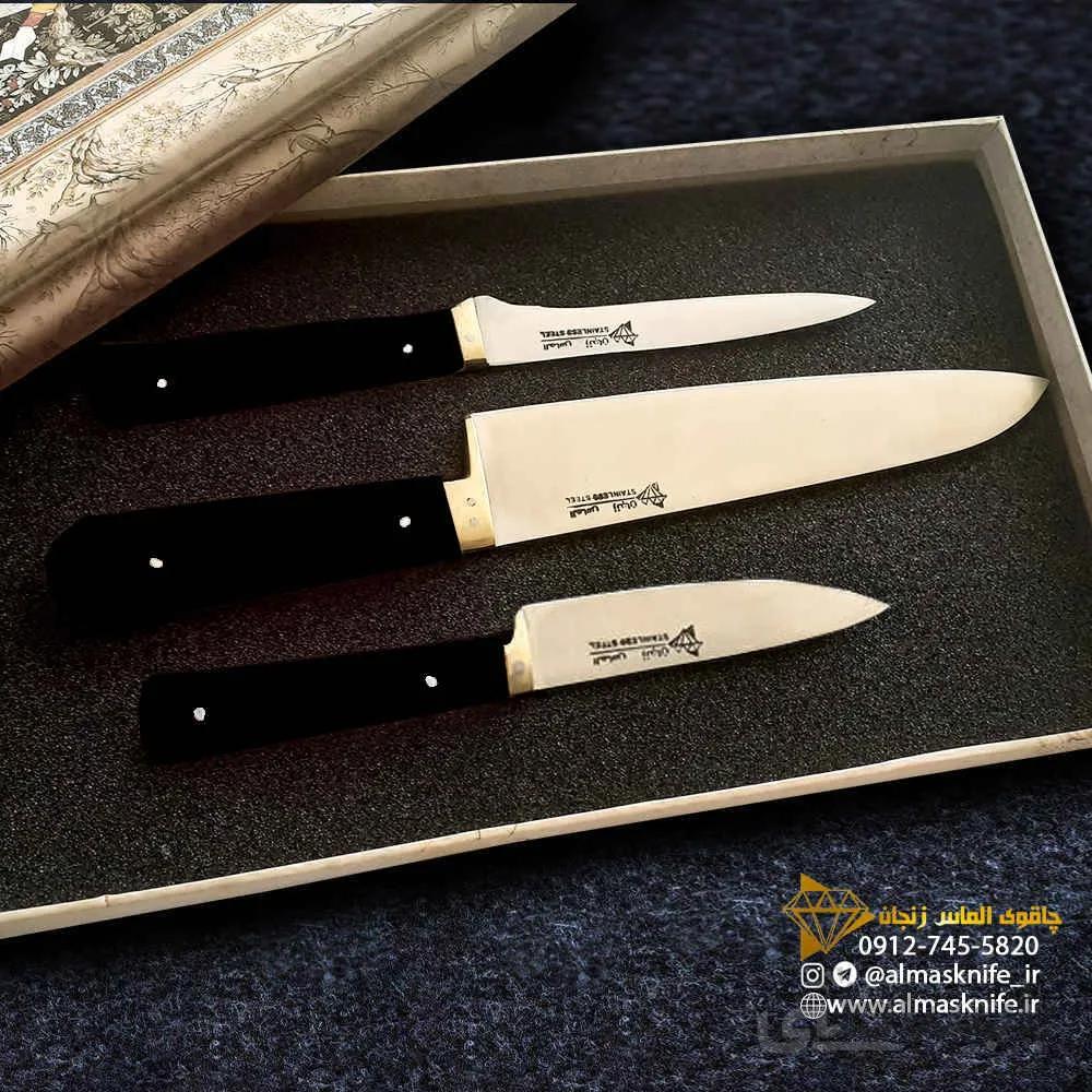 سرویس 3 پارچه چاقو آشپزخانه حرفه ای