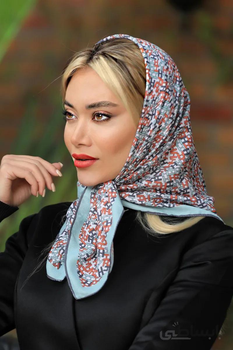 روسری مینی حریر کرپ طرح 2