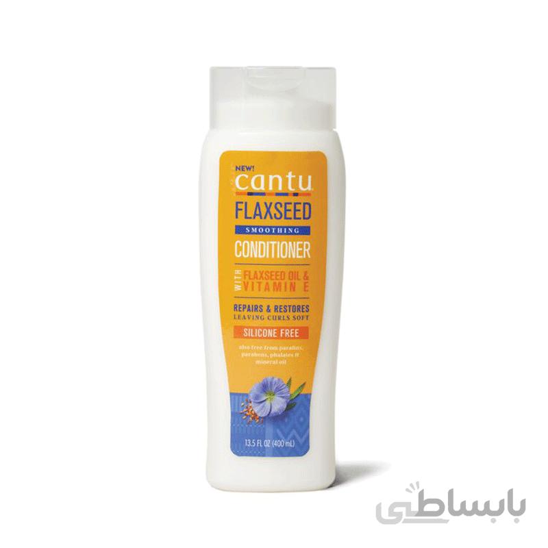 نرم کننده کانتو بعد حمام و قبل حمام دانه کتان موهای فر Cantu Flaxseed Smoothing Leave-In Or Rinse Out Conditioner 400ml
