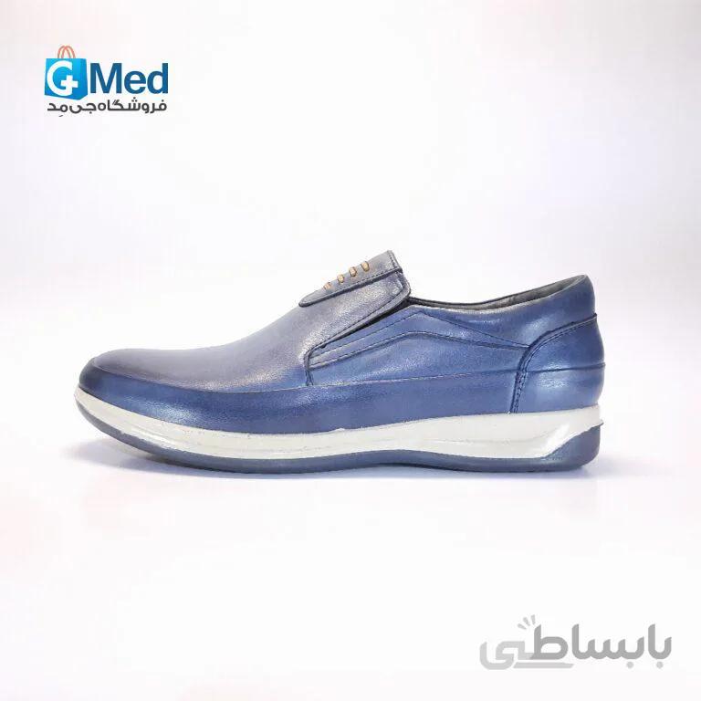 کفش چرم مردانه جی اف اس مدل Real – رنگ سرمه ای