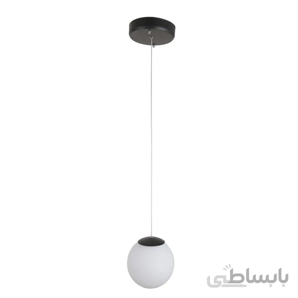 چراغ آویز تک شعله چشمه نور کد A1224/1BK.WT(همراه با لامپ هدیه)